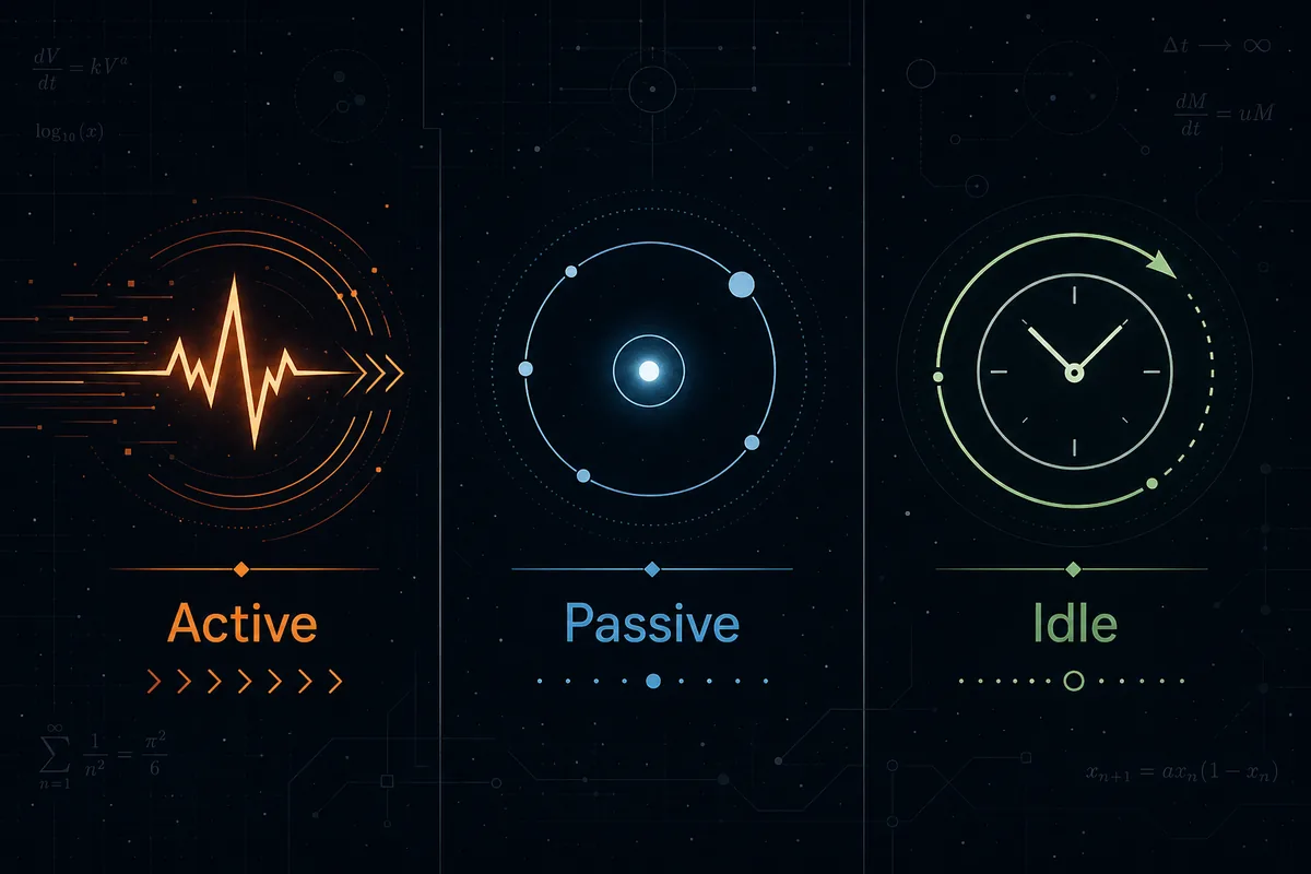 Gráfico editorial de rota do Antimatter Dimensions EC8 com ramos de Estudos Temporais e pontos de respec